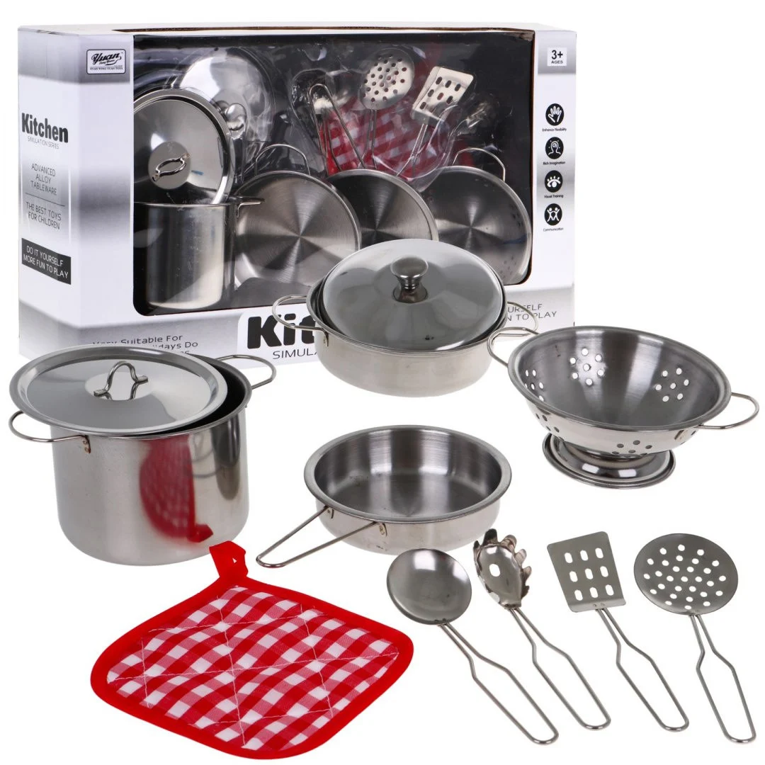 Metalni set lonaca za djecu, 11 kom, 3+_1