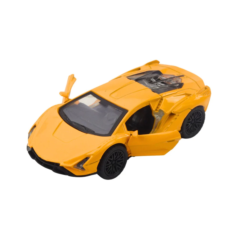 Metalni sportski automobil s motoriziranim svjetlima, miks zvukova_2