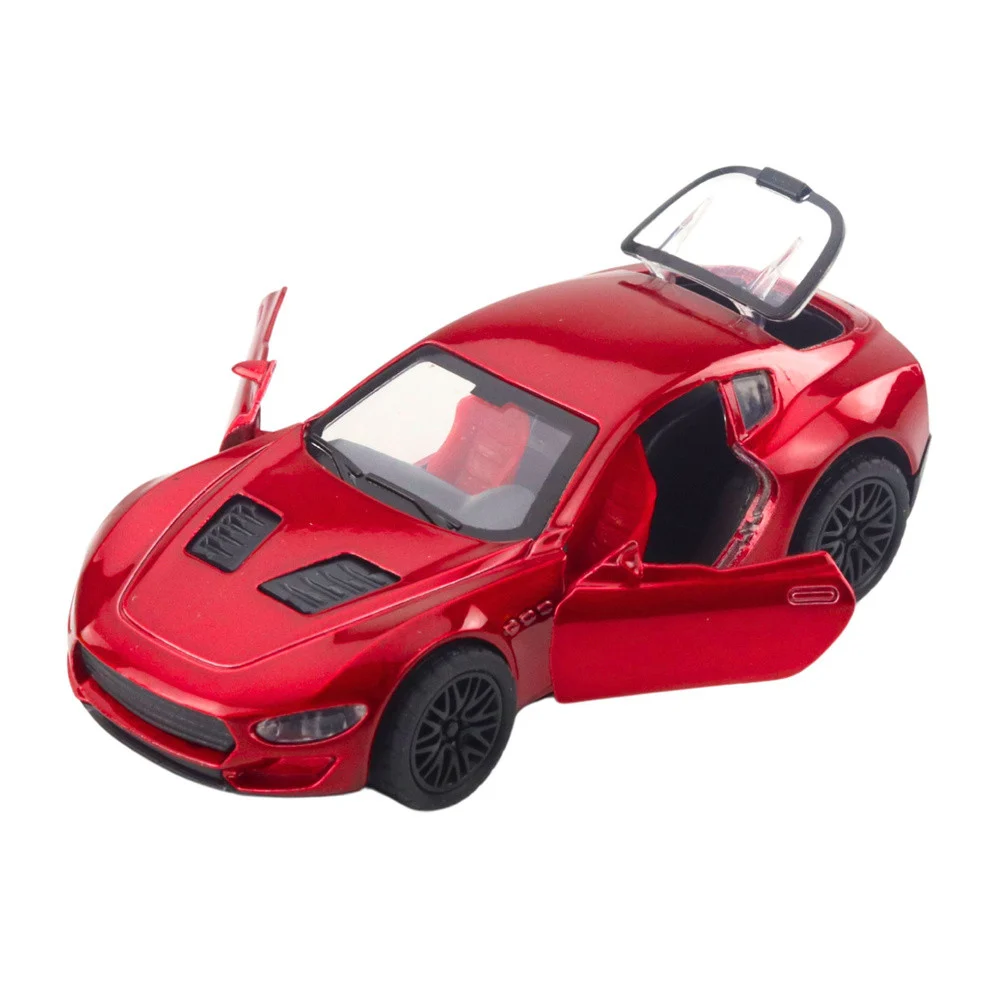 Metalni sportski automobil s motoriziranim svjetlima, miks zvukova_3