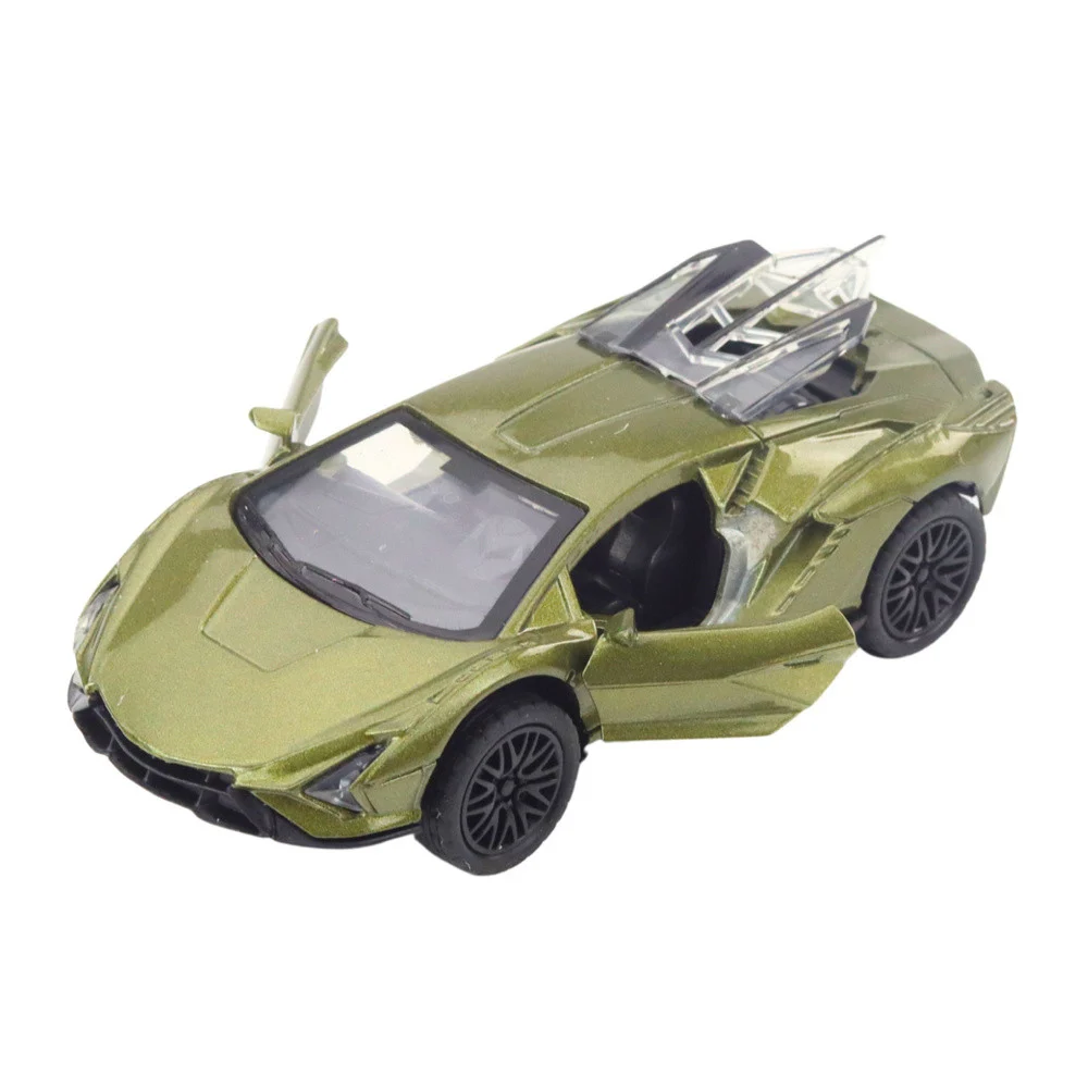 Metalni sportski automobil s motoriziranim svjetlima, miks zvukova_4