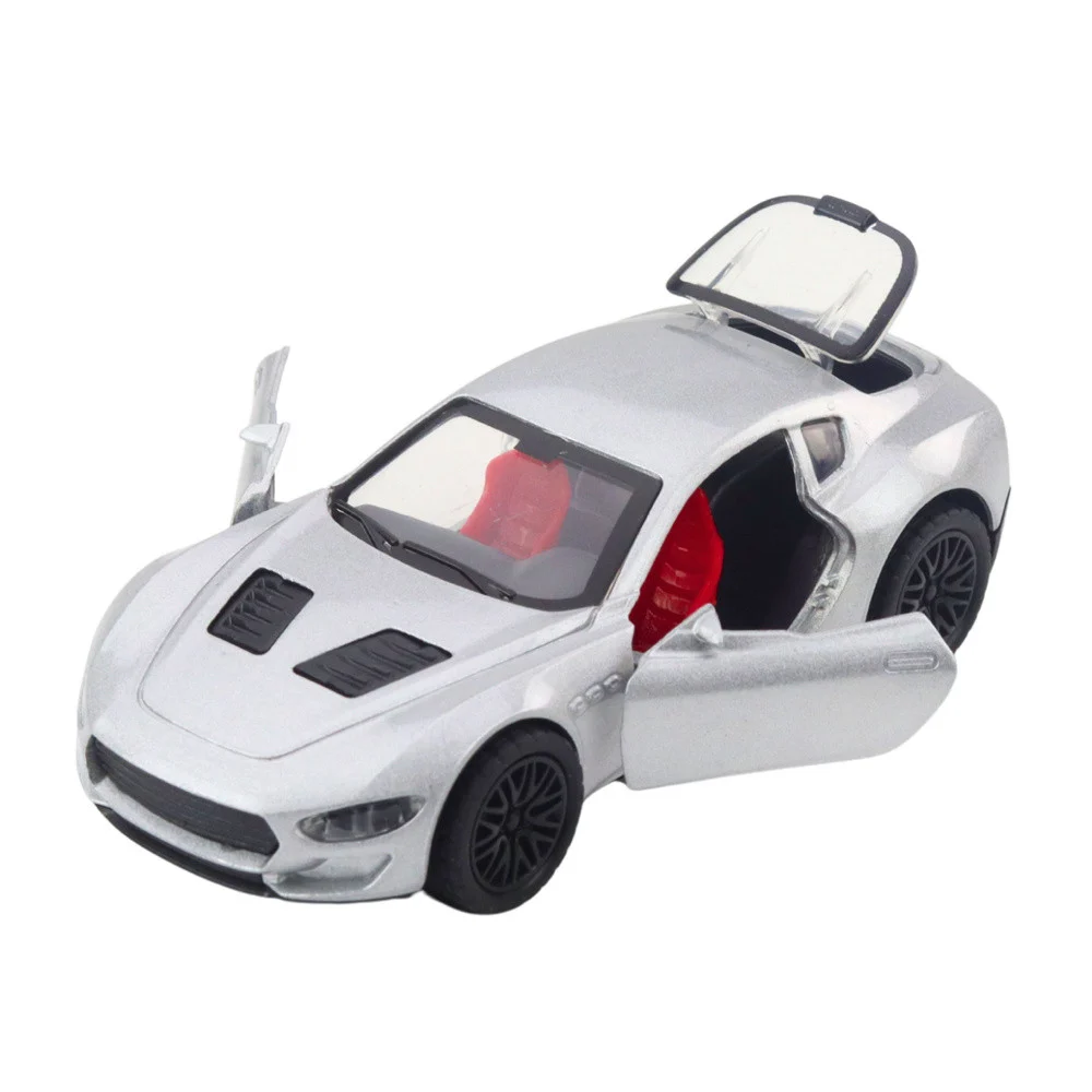 Metalni sportski automobil s motoriziranim svjetlima, miks zvukova_5