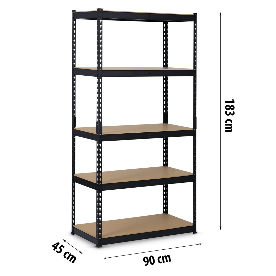 Metalni stalak za odlaganje 183 x 90 x 45 cm Humberg HR-700 crni (570001)_9