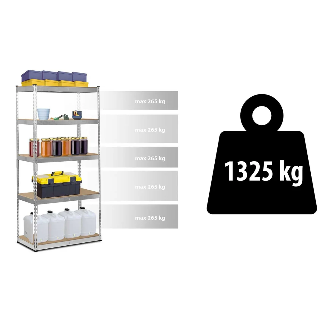 Metalni stalak za odlaganje 183 x 90 x 45 cm Humberg HR-700 srebrni_12