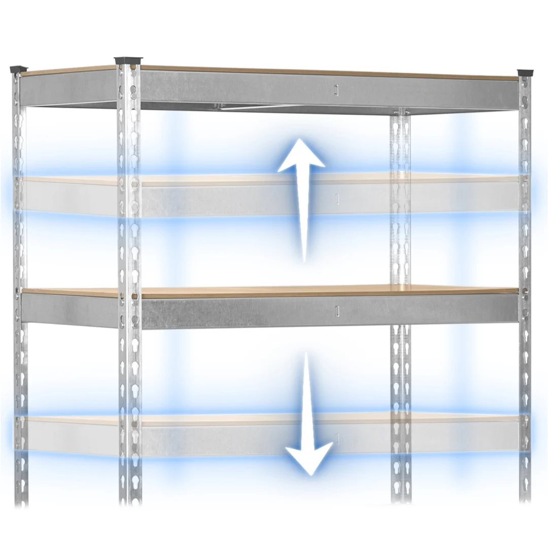 Metalni stalak za odlaganje 183 x 90 x 45 cm Humberg HR-700 srebrni_14