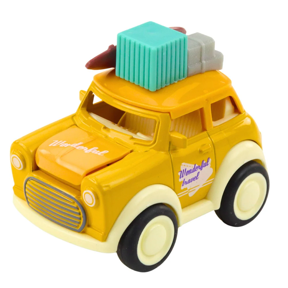 Metalni turistički automobil, poskakujuća hauba, pogon na trenje, mix boja, 9 × 7,5 × 6 cm_2