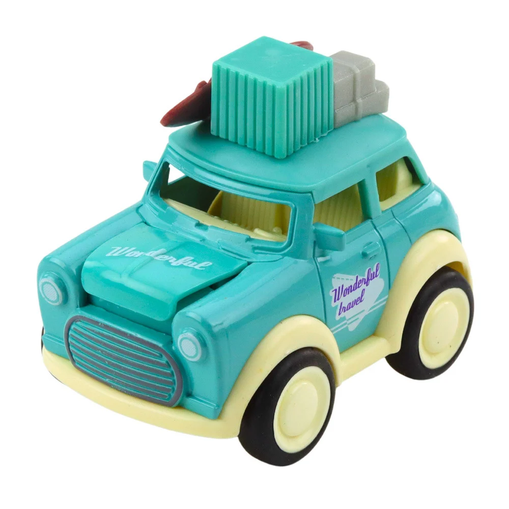 Metalni turistički automobil, poskakujuća hauba, pogon na trenje, mix boja, 9 × 7,5 × 6 cm_3