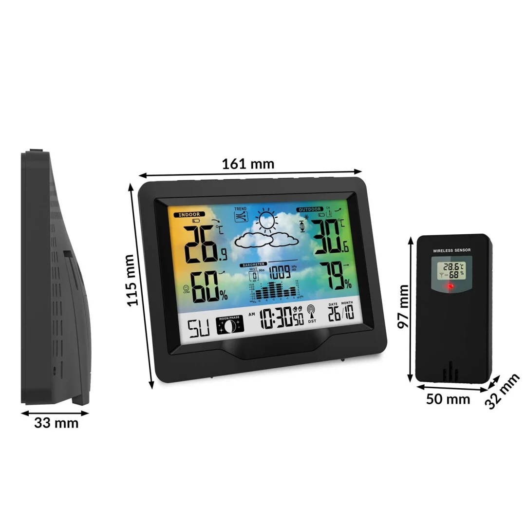 Meteorološka stanica s zaslonom BD-901 crna_6