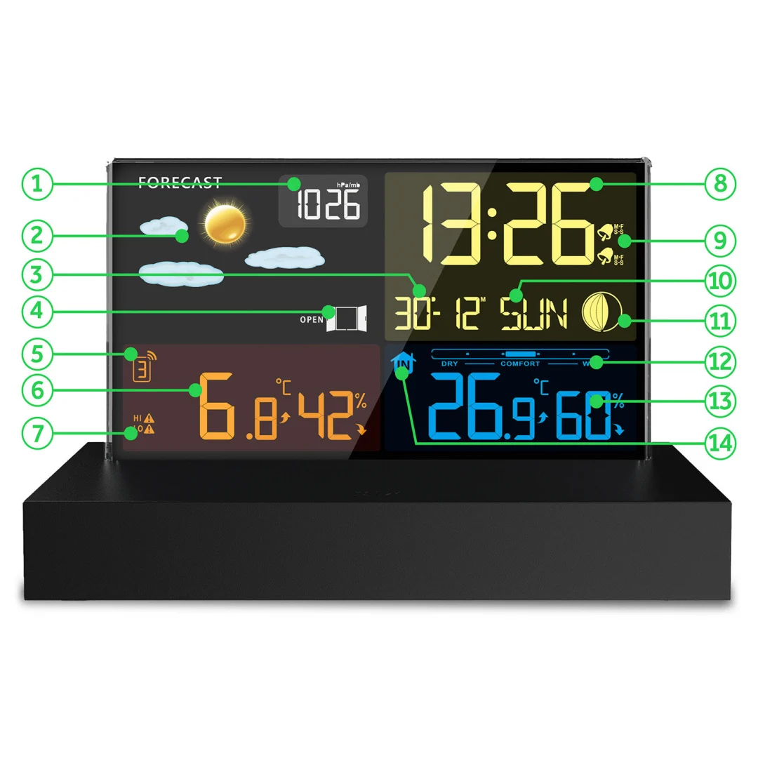 Meteorološka stanica s zaslonom BD-912 crna_8