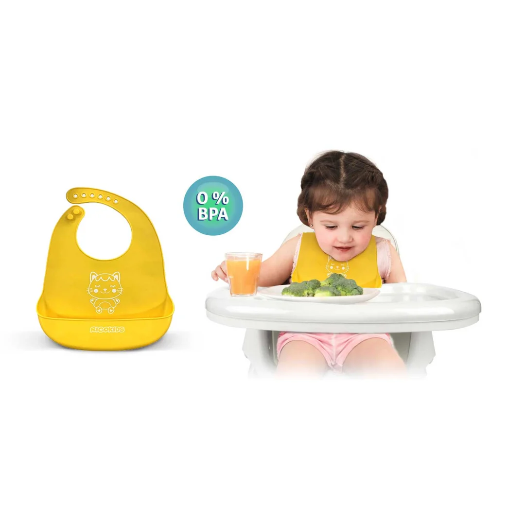 Milo Ricokids dječja hranilica sa stolićem + podbradnjak, siva_5
