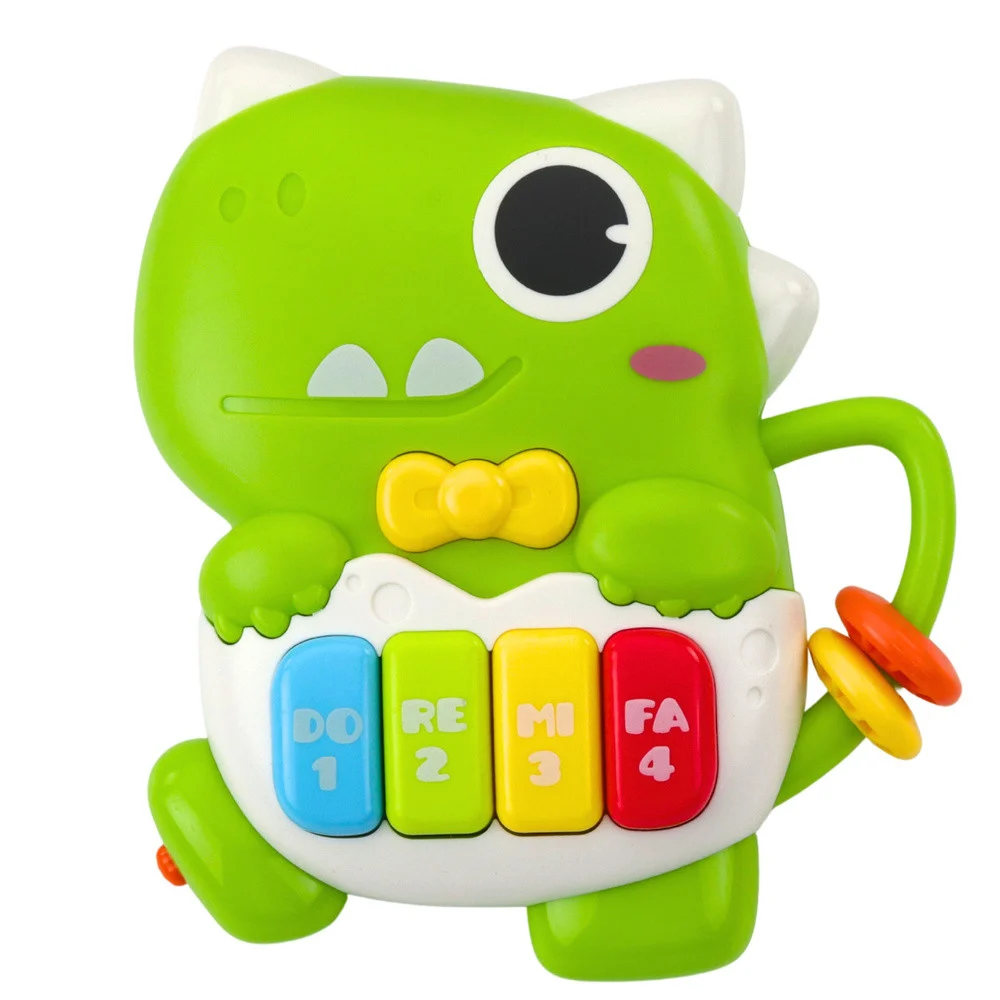 Mini klavir dinosaur, zelena, svjetla i zvukovi, 18 mj.+_2