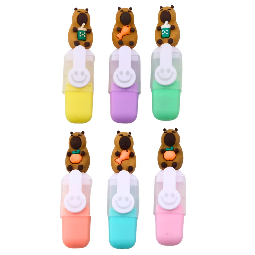 Mini markeri Capybara pastelni 6 kom u kutiji_2