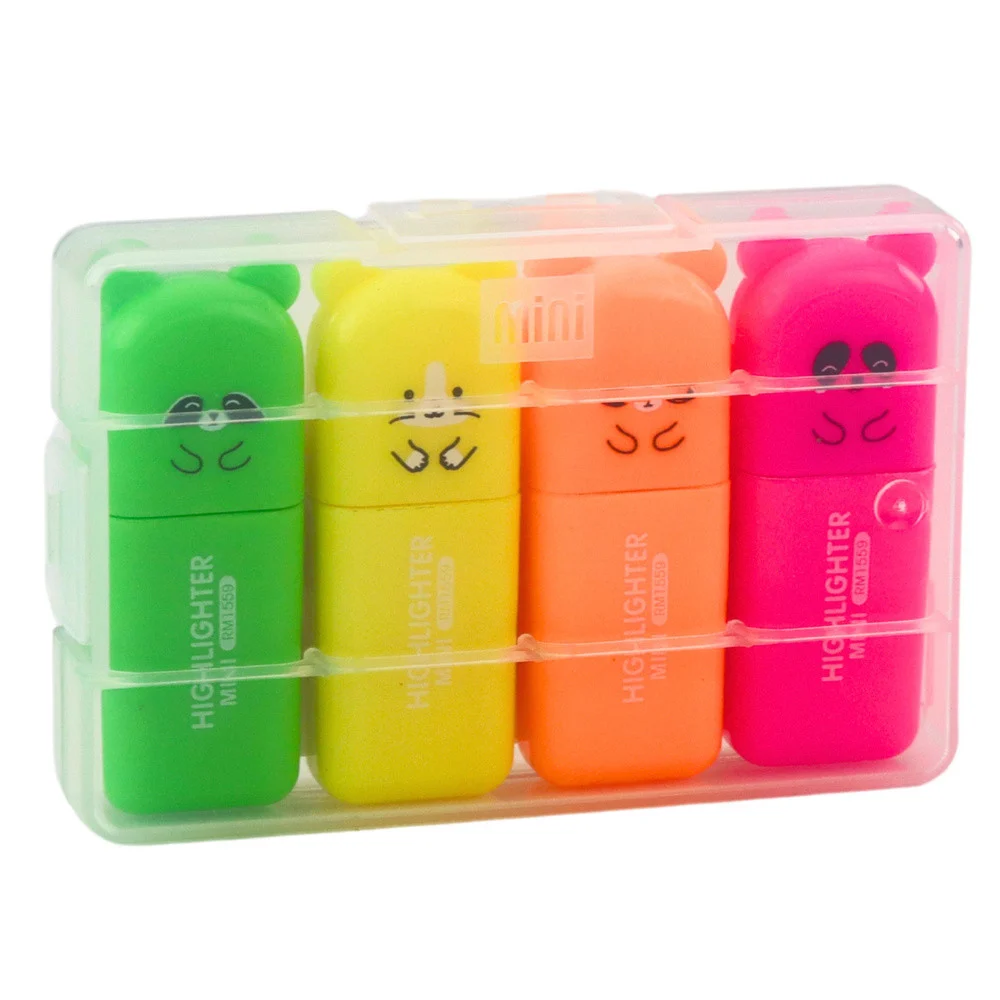 Mini markeri medvjedići, plastična kutijica, 5 komada_2