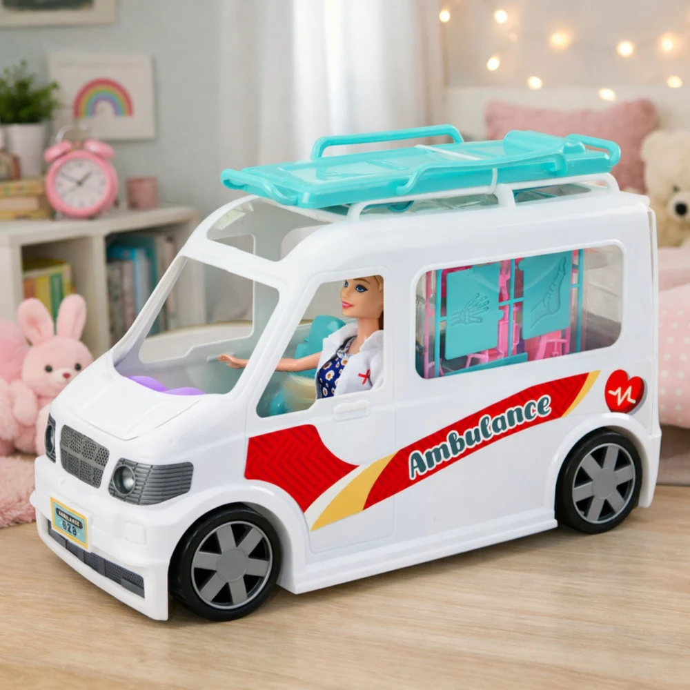 Mobilna ambulanta 2 u 1 s nosilima i lutkom liječnikom_4