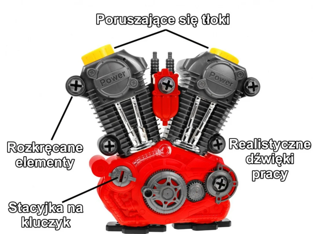 Model automobilskog motora za sastavljanje 3+_5