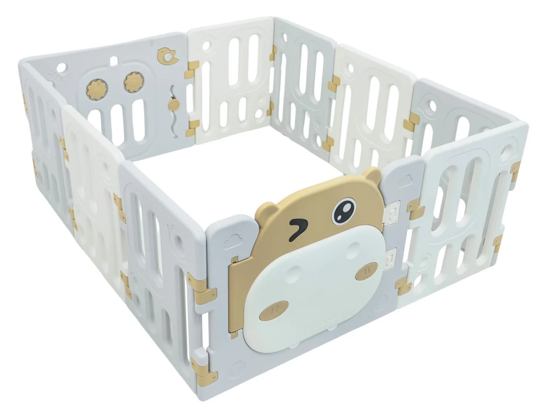 Modularna ograda za igru Hippo, smeđa_3