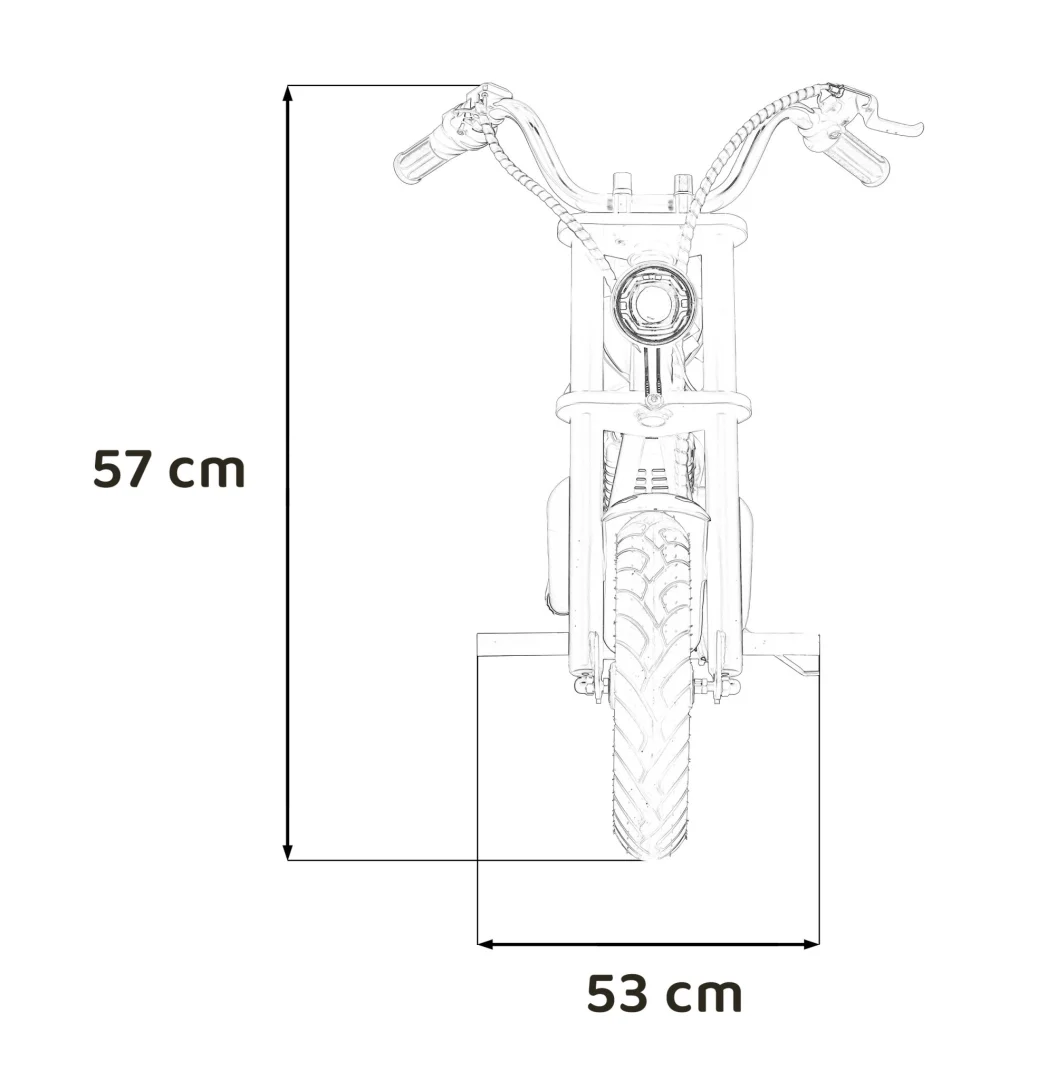 Motocikl Cruiser 12 skuter na akumulator, crni motor na akumulator_2