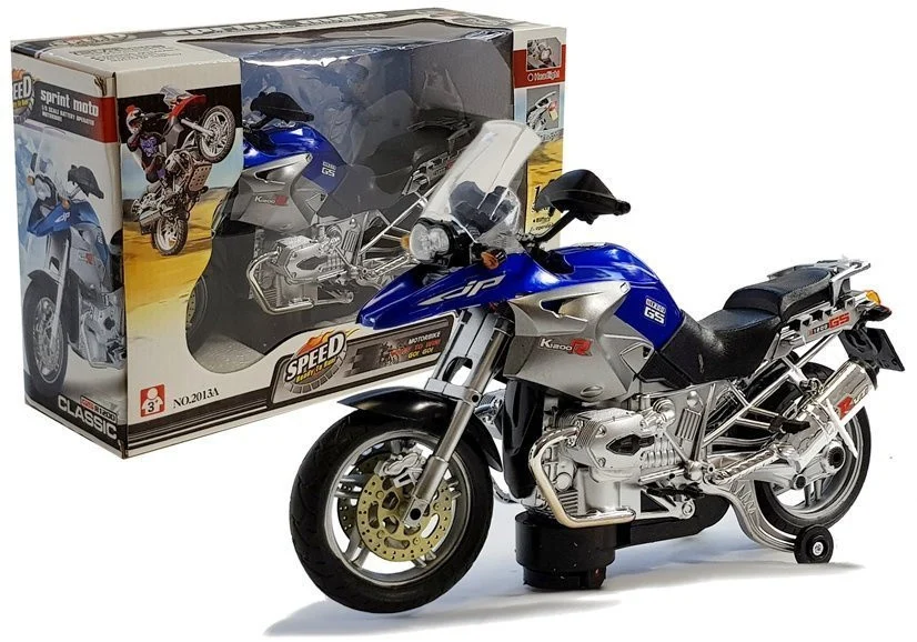 Motocikl na baterije sa svjetlima i glazbom, plavi_1