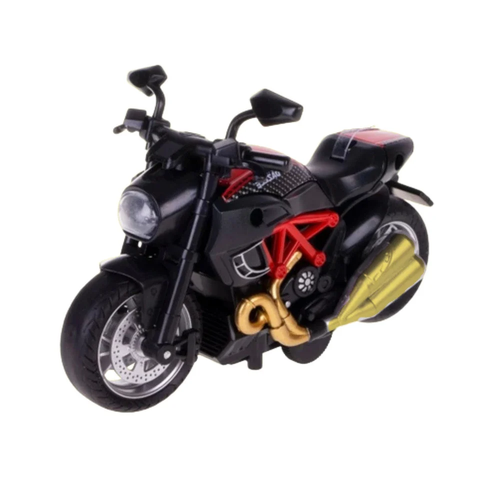 Motocikl za sastavljanje od uvijajućeg metala 1:14 DIY crveni_2