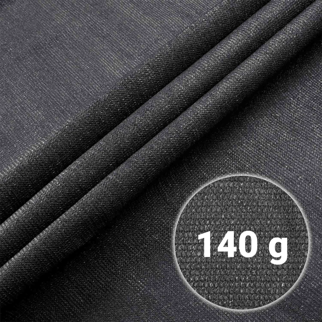 Mreža za sjenu 1,2 x 25 m 140 g/m2 + 50 stezaljki siva_2