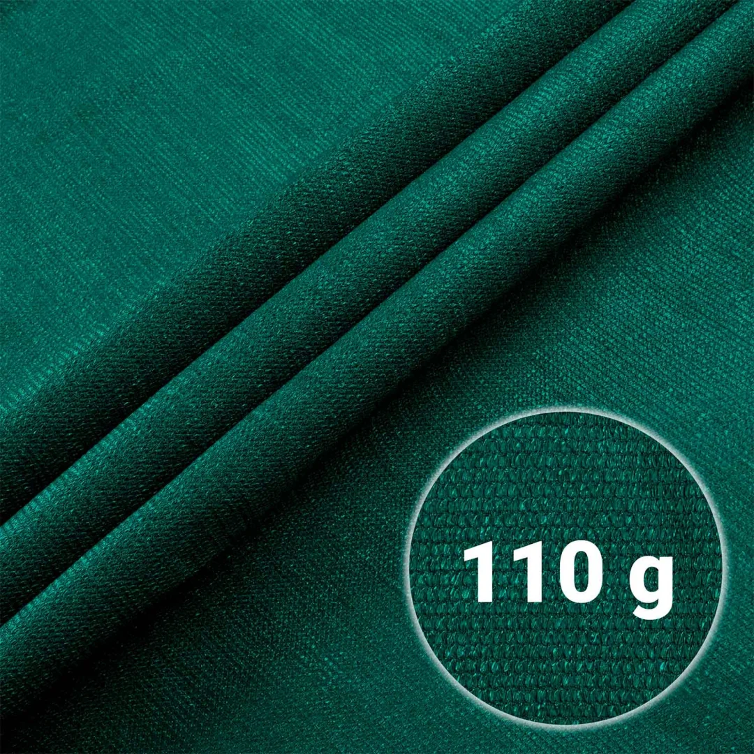 Mreža za sjenu 1,2 x 50 m 110 g/m2 + 50 zelenih stezaljki_2