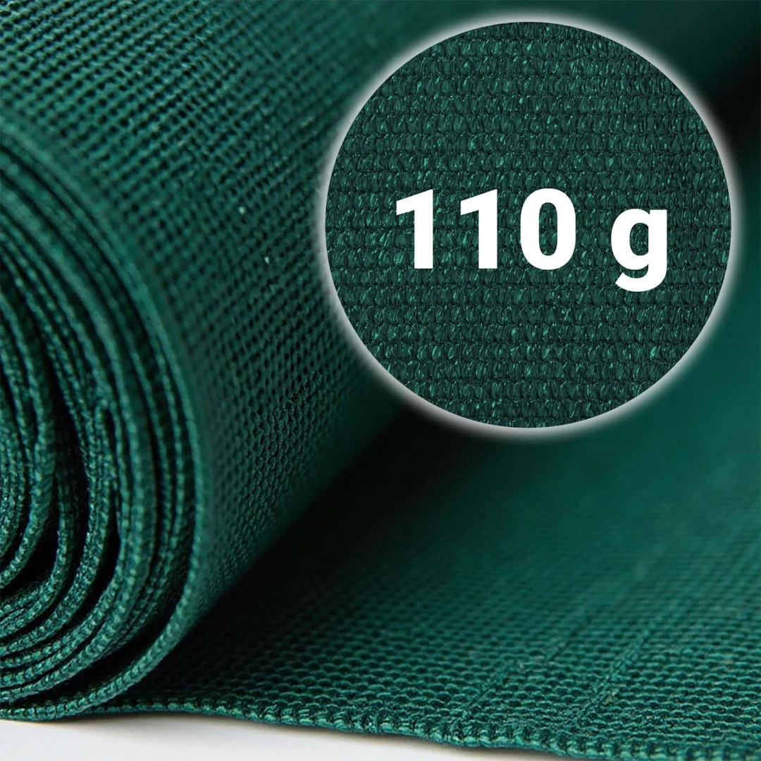 Mreža za sjenu 1,5x25m 110 g/m2 + 50 zelenih stezaljki_2