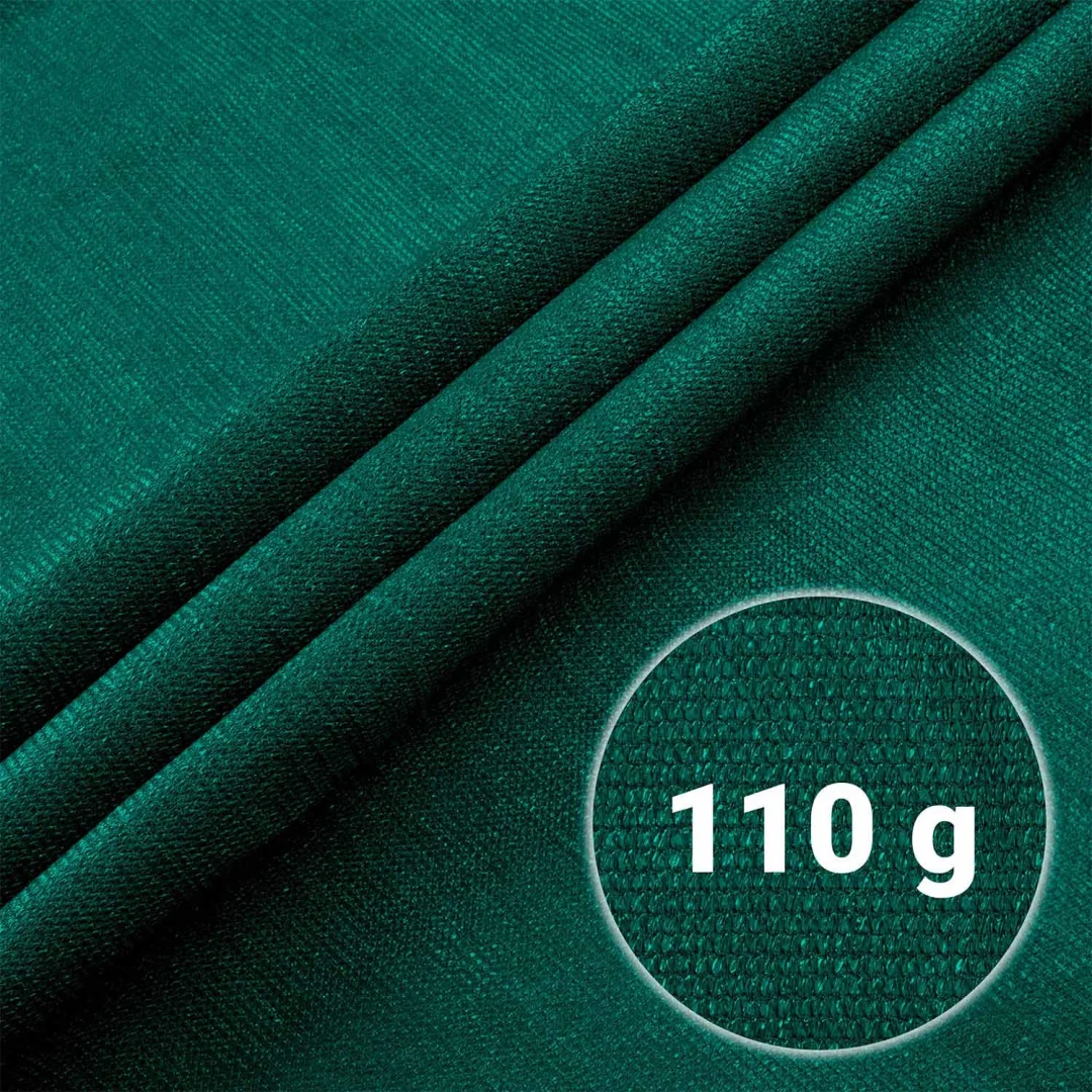 Mreža za sjenu 1,5x25m 110 g/m2 + 50 zelenih stezaljki_8