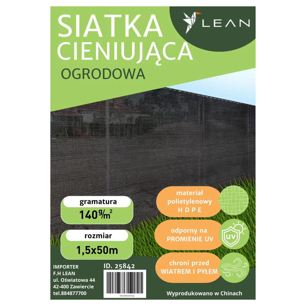 Mreža za sjenu zelena 1,5 × 50 m 140 g/m²_5