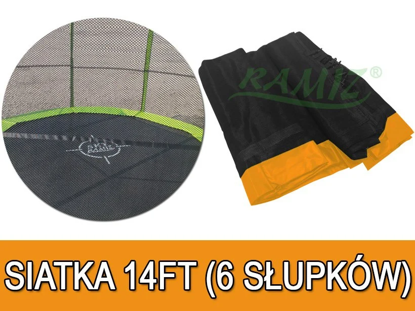 Mreža za trampolin 14 stopa - 6 polja, narančasta_1