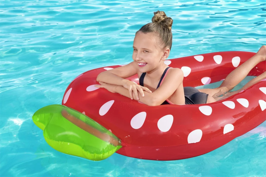 Mrežasto dno dječjeg madraca BESTWAY boje jagode + set za popravak_10