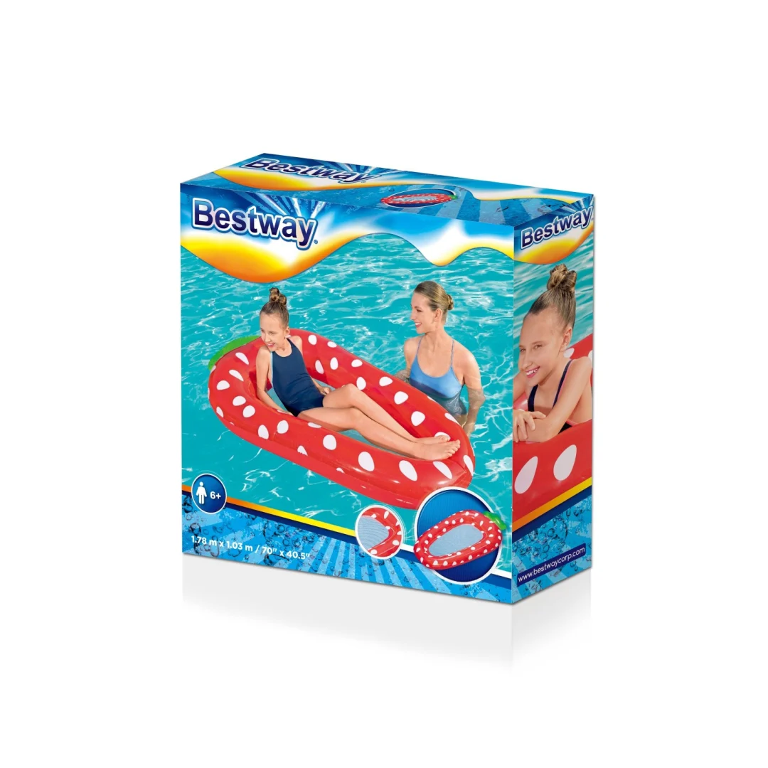 Mrežasto dno dječjeg madraca BESTWAY boje jagode + set za popravak_13