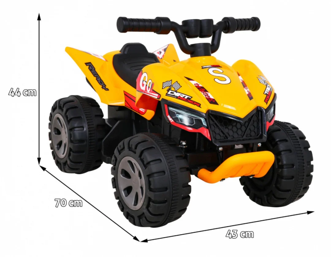 Najbrži dječji quad na akumulator 25 W, žuti_2