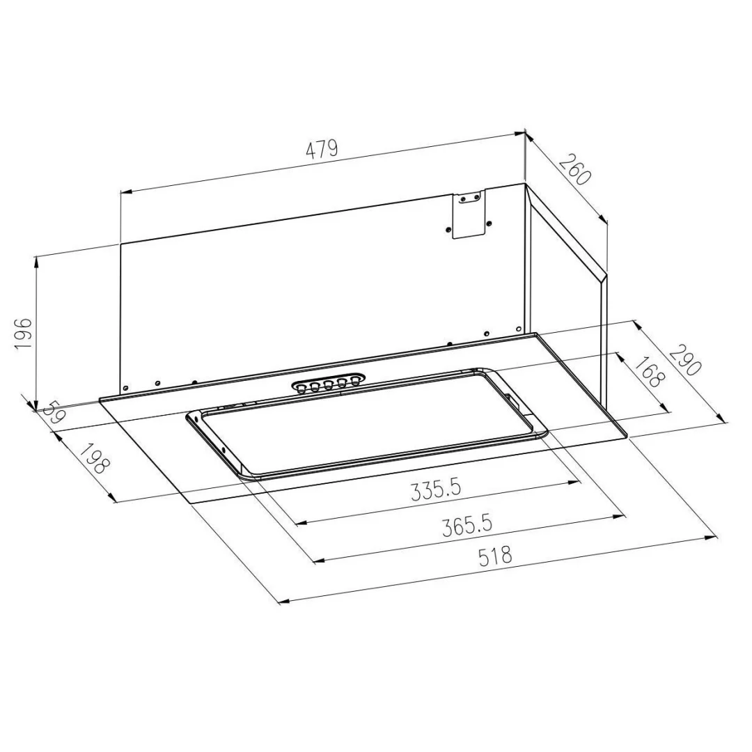 Napa za ispod ormarića 52 cm bijela BE-52A_9