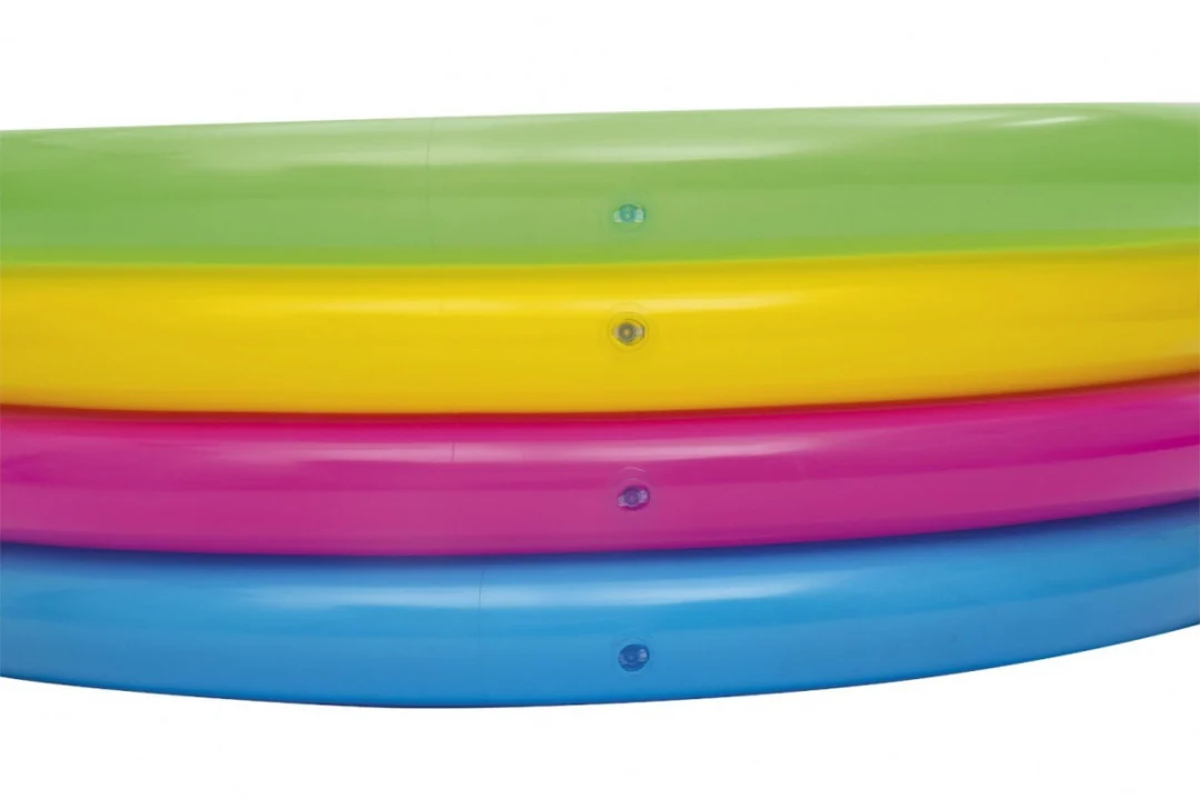 Napuhacki bazen s 4 prstena Dječji bazen za djecu 157x46cm Duga BESTWAY + zakrpa za popravak_2