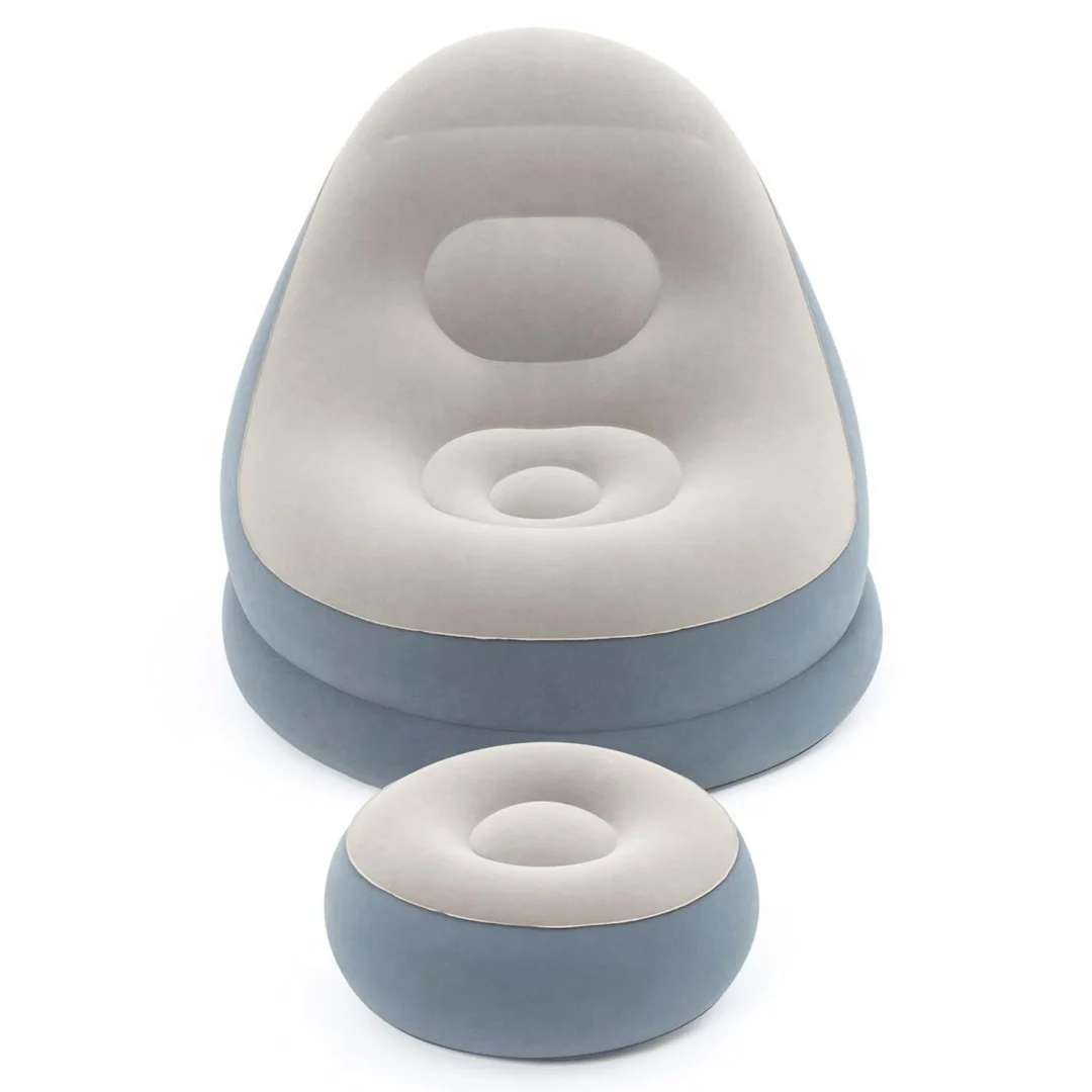 Napuhana fotelja s osloncem za noge 122 × 94 × 81 cm Bestway 75053 crvena_5