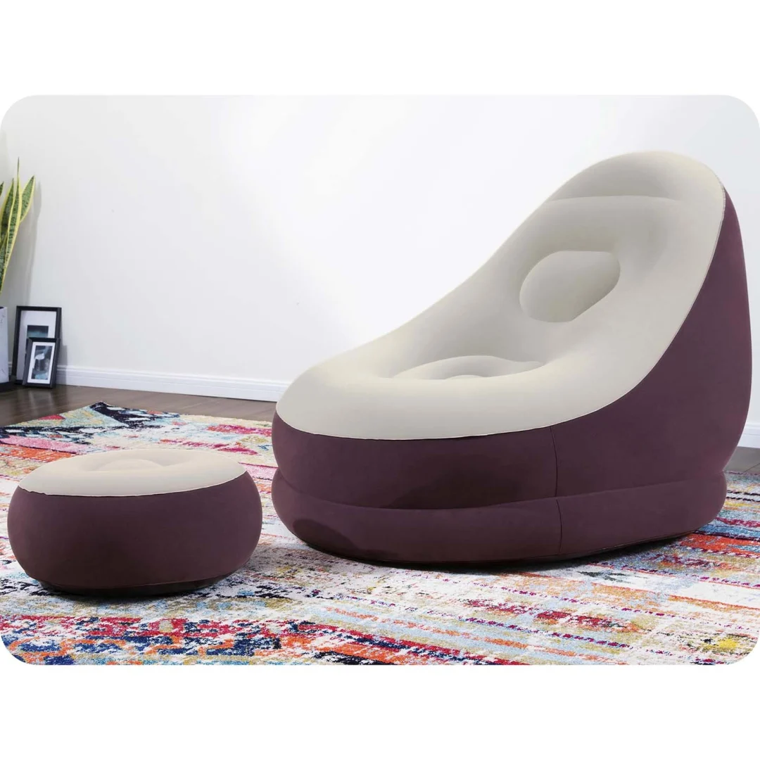 Napuhana fotelja s osloncem za noge 122 × 94 × 81 cm Bestway 75053 plava_7