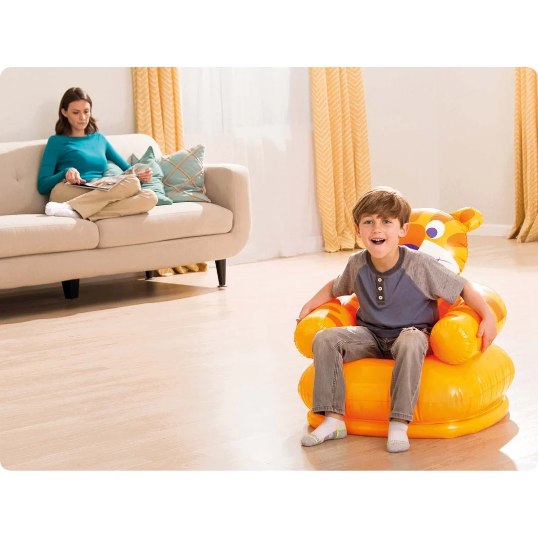 Napuhana fotelja za djecu Vesele životinje 65 × 64 cm Intex 68556 medvjedić_4