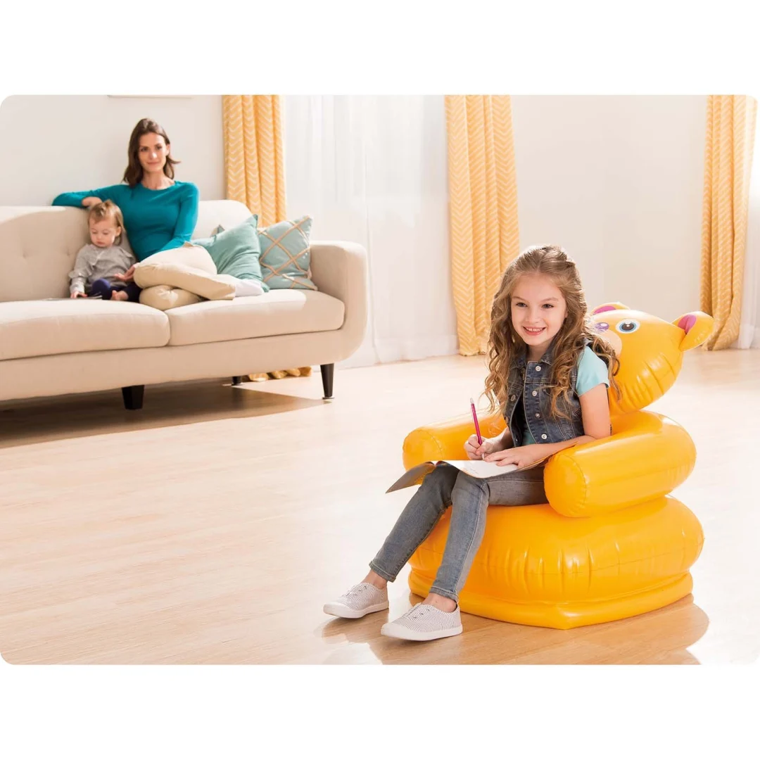 Napuhana fotelja za djecu Vesele životinje 65 × 64 cm Intex 68556 medvjedić_5