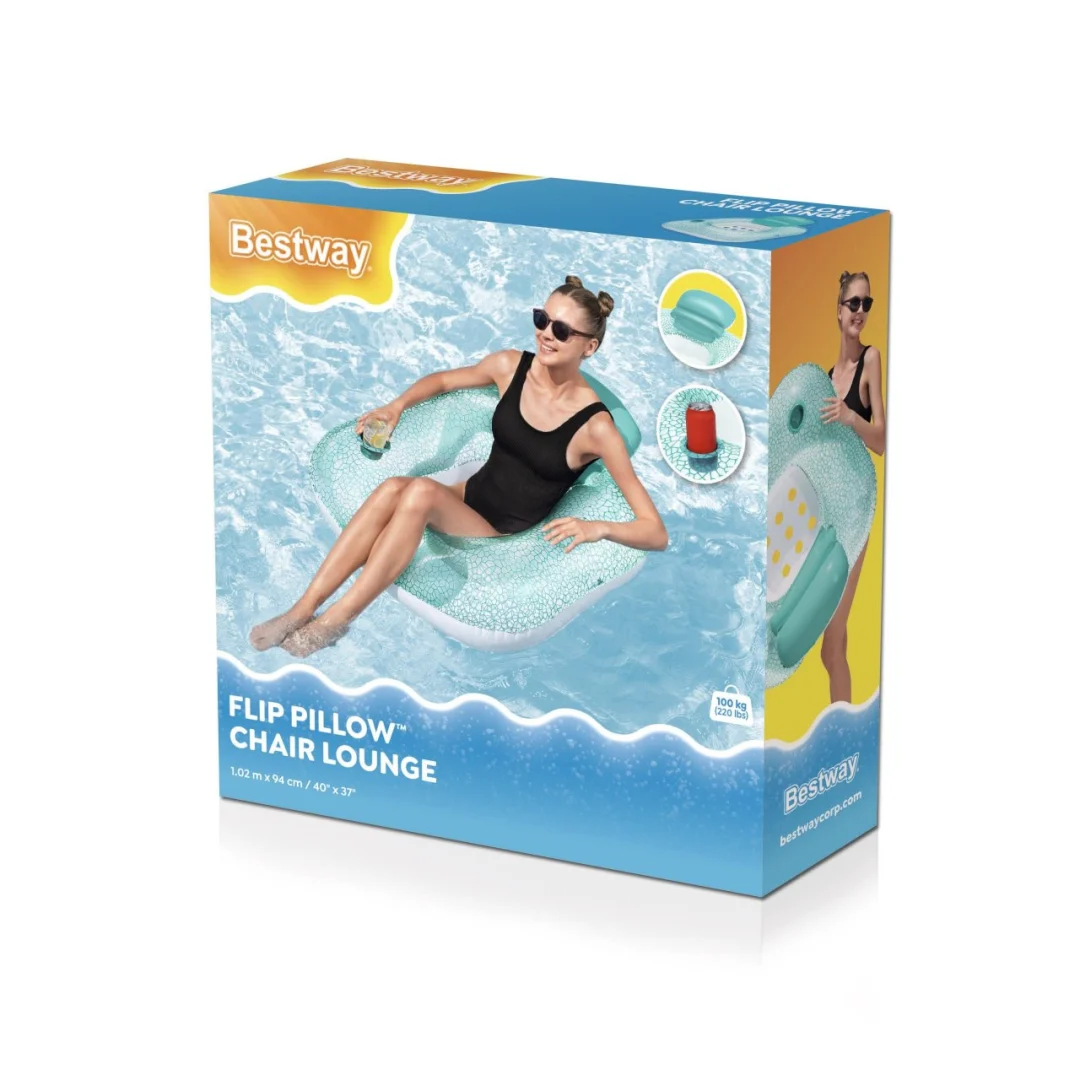 Napuhana ležaljka s jastukom za plivanje BESTWAY + set za popravak_8