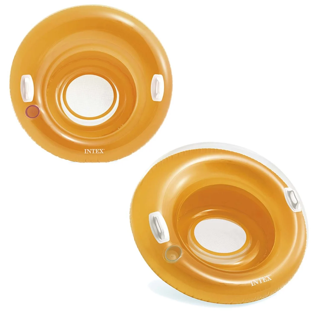 Napuhana stolica s ručkama Ø 119 cm Intex 58883 narančasta_3