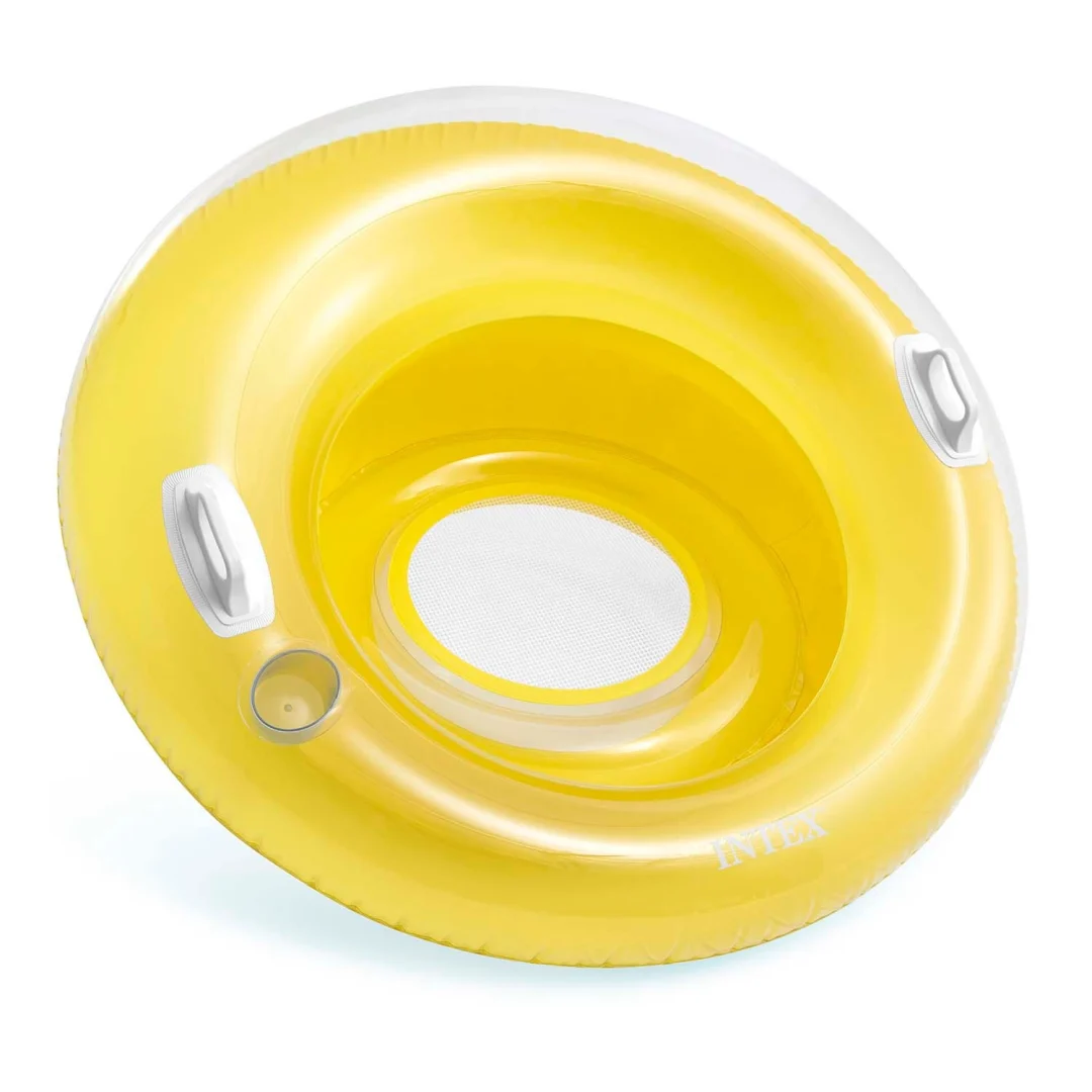 Napuhana stolica s ručkama Ø 119 cm Intex 58883 narančasta_4