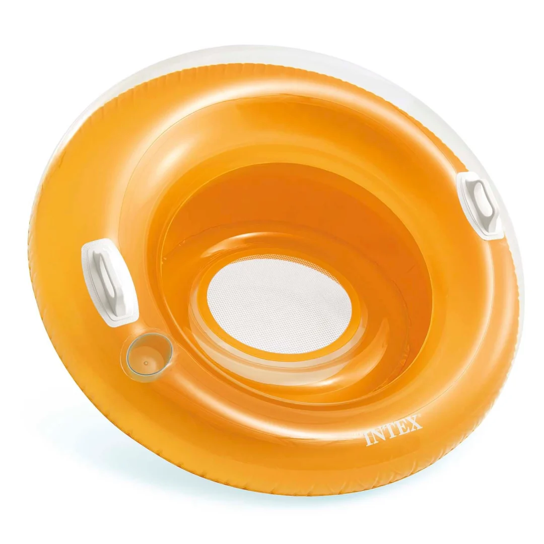 Napuhana stolica s ručkama Ø 119 cm Intex 58883 narančasta_5