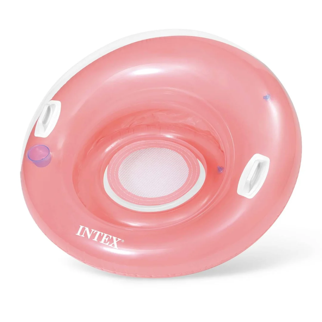 Napuhana stolica s ručkama Ø 119 cm Intex 58883 roza_2