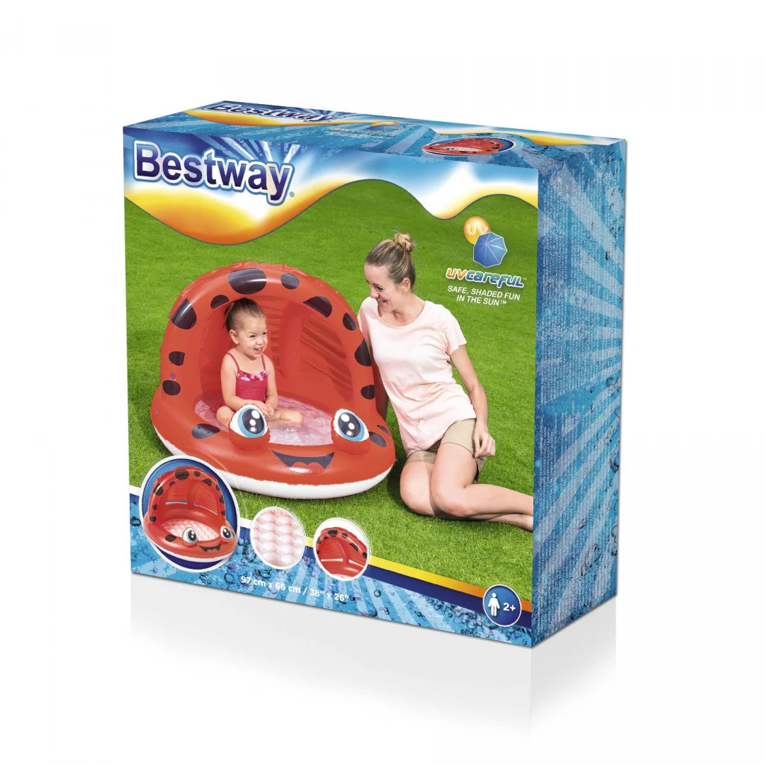 Napuhani dječji bazen Bubamara Crvena 97x66 BESTWAY Vrtni bazen za djecu_5