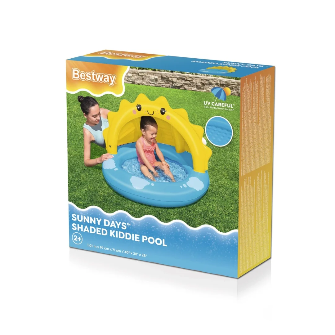 Napuhani dječji bazen Sunny za djecu 2+ BESTWAY 101x97x71 + Odvojivi krov + Napuhano dno_8