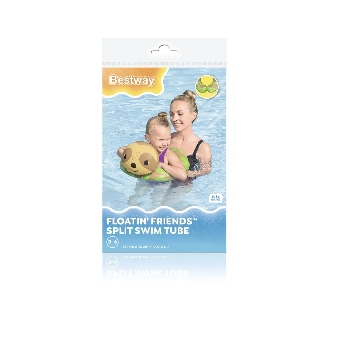Napuhani ploha za plivanje ljenjivaca za djecu od 3-6 godina BESTWAY 50x46cm + otvoreni prsten_6