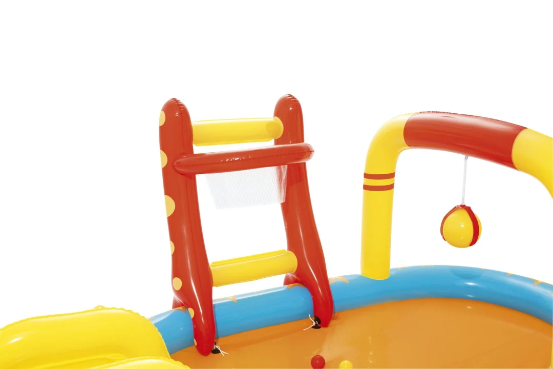 Napuhano igralište za male prvake 435x213x117 BESTWAY + tobogan + kuglanje + košarka_2