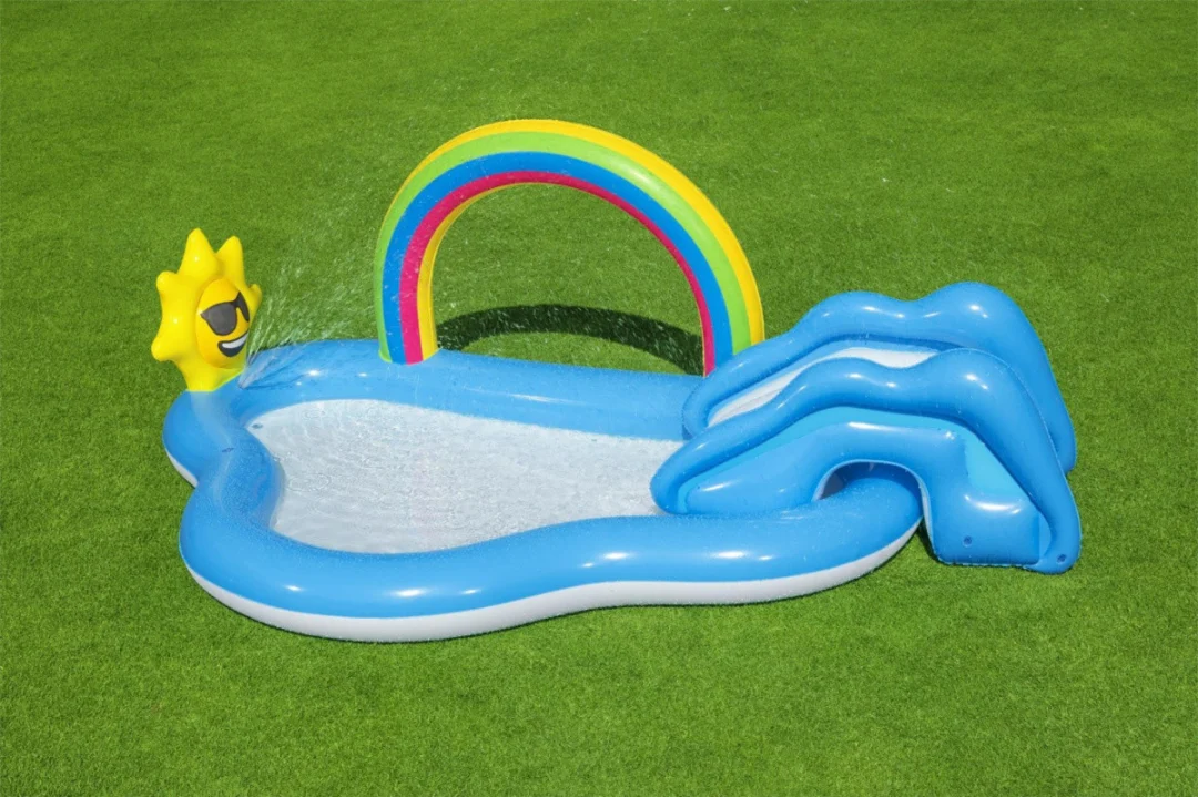 Napuhano igralište za vrt Sunny Rainbow 257x145x91cm BESTWAY + tobogan_5