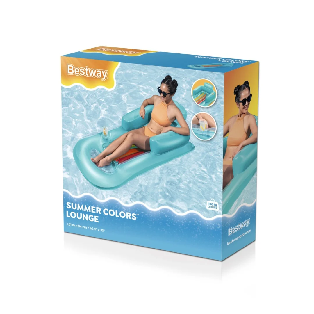 Napuhava ležaljka za plivanje plava BESTWAY 161x84cm + naslon_8
