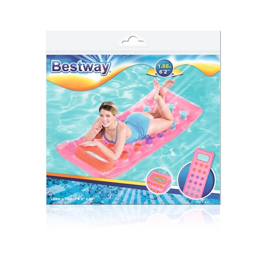 Napuhava madrac za plažu roza 188x71cm BESTWAY + prozirni prozor_6