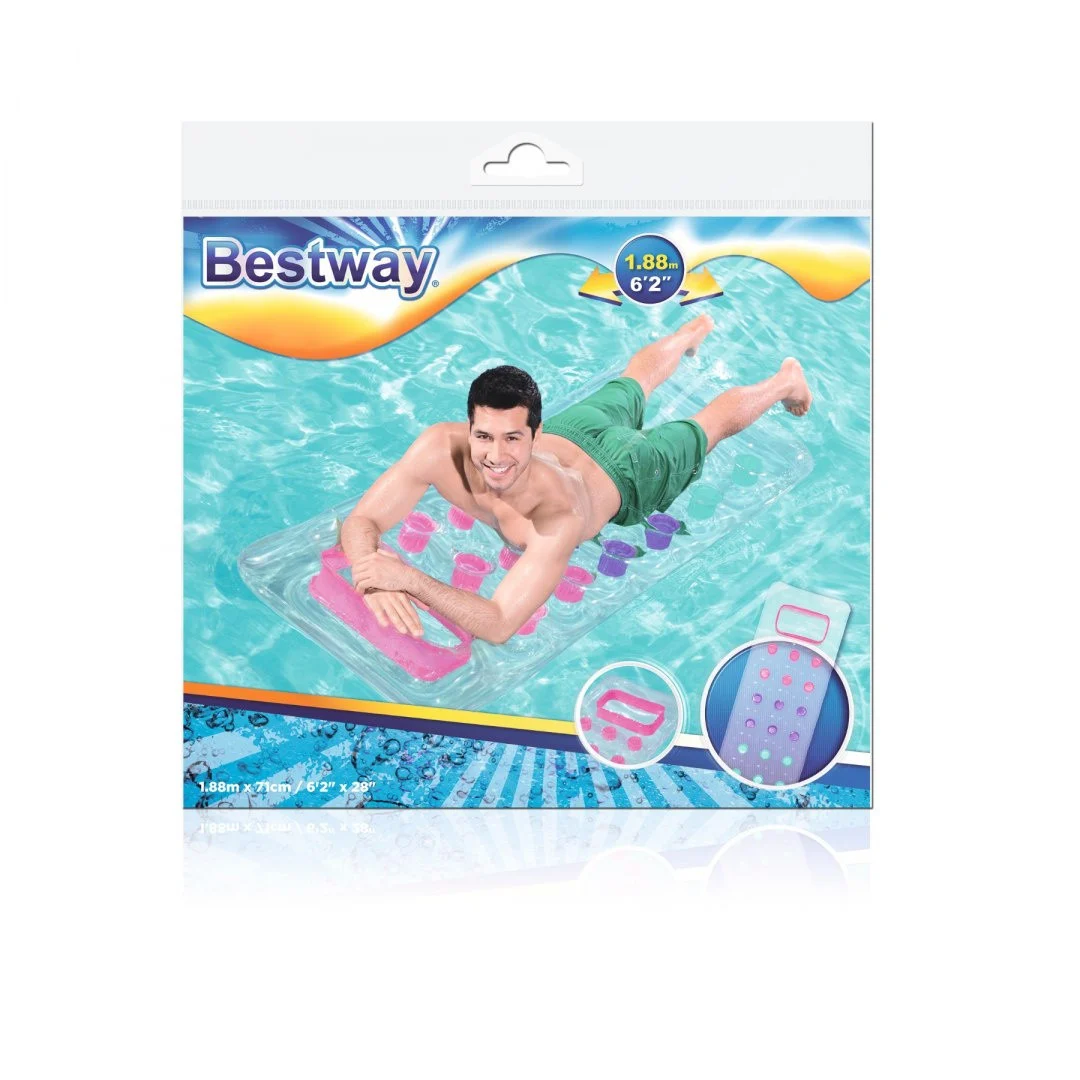 Napuhavački madrac za plažu bijeli 188x71cm BESTWAY + prozirni prozor, bijela_6